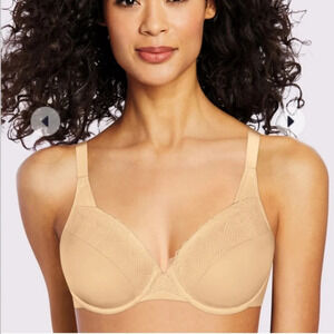 Bali Plus Size Passion For Comfort Smoothing Underwire Bra Cream Beige 40DD